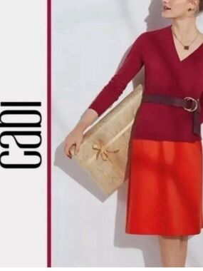 NWT CAbi #3160/Ballet Sweater Heather Rhubarb